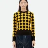 Bottega Veneta Argyle Intarsia Wool Jumper>Women Knitwear