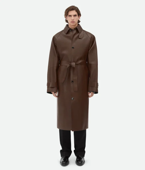 Bottega Veneta Bonded Leather Trench Coat> Leather | Coats
