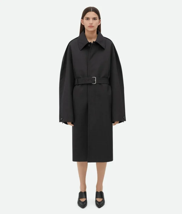 Bottega Veneta Bonded Wool Cotton Coat>Women Coats