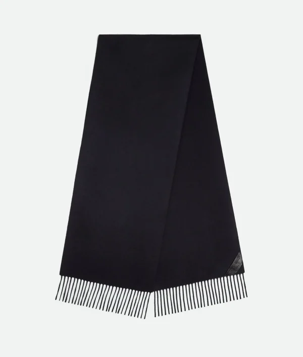 Bottega Veneta Cashmere Scarf With Leather Patch>Women Scarves And Ties | Scarves