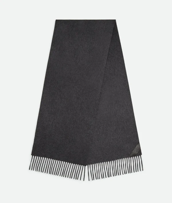 Bottega Veneta Cashmere Scarf With Leather Patch>Women Scarves And Ties | Scarves
