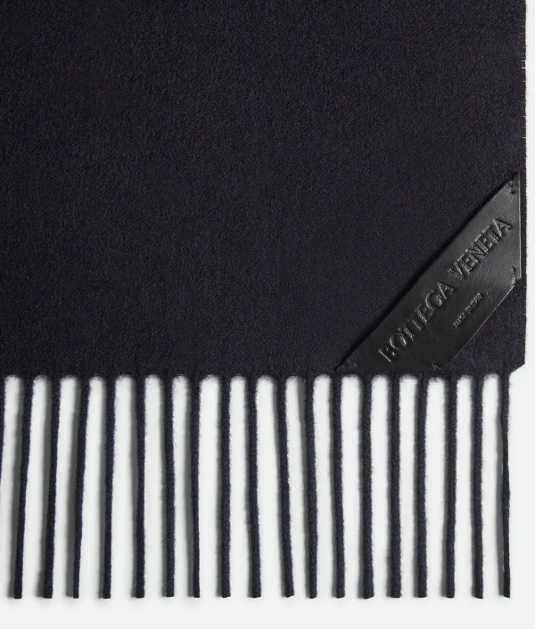 Bottega Veneta Cashmere Scarf With Leather Patch>Women Scarves And Ties | Scarves