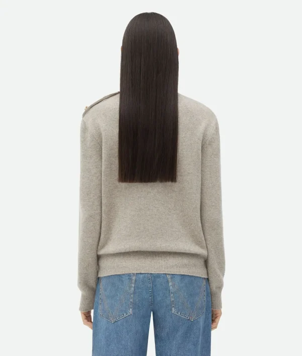 Bottega Veneta Cashmere Sweater With Knot Buttons>Women Knitwear