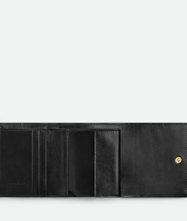 Bottega Veneta Cassette Tri-Fold With Origami Coin Purse>Women Small Wallets