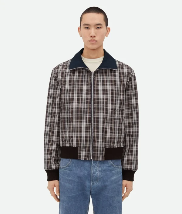 Bottega Veneta Checked Cotton Blouson> Jackets