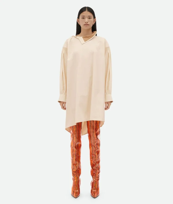 Bottega Veneta Compact Cotton Dress>Women Dresses