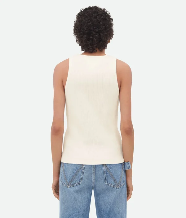 Bottega Veneta Compact Cotton Rib Jersey Tank Top>Women Tops And T-Shirts