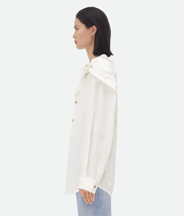 Bottega Veneta Compact Cotton Shirt With Knots>Women Shirts