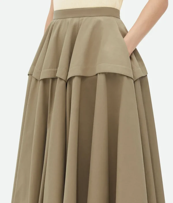 Bottega Veneta Compact Cotton Skirt>Women Skirts