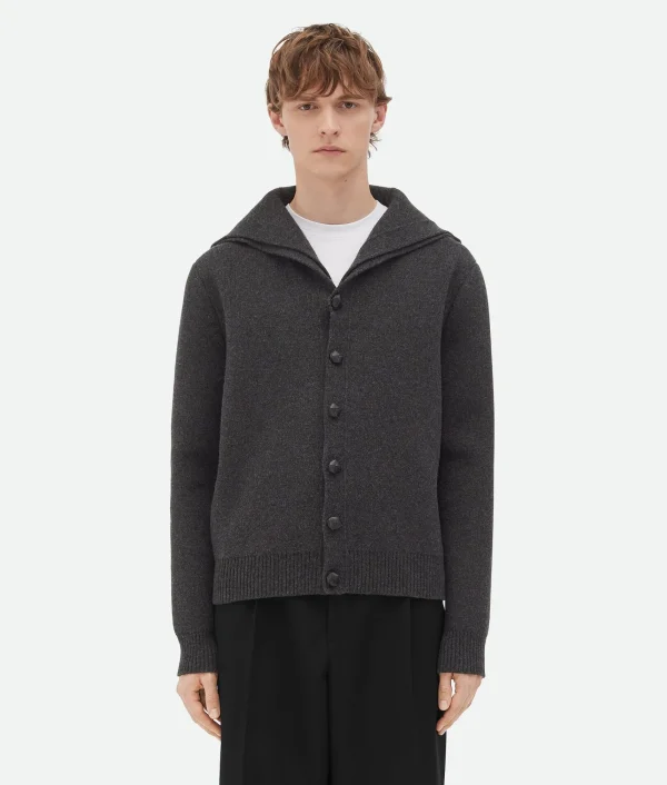Bottega Veneta Compact Wool Cardigan> Knitwear