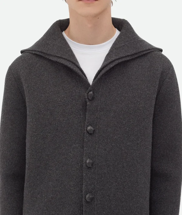 Bottega Veneta Compact Wool Cardigan> Knitwear