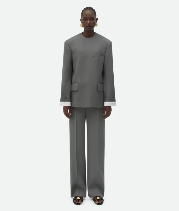 Bottega Veneta Compact Wool Jacket>Women Jackets