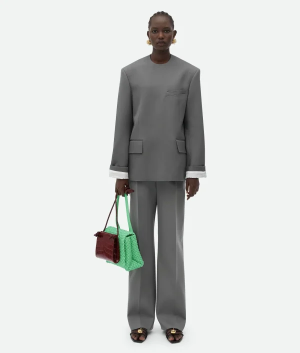 Bottega Veneta Compact Wool Jacket>Women Jackets