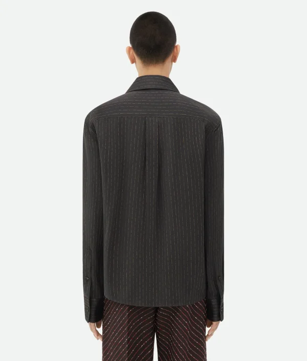 Bottega Veneta Cotton And Silk Stripe Shirt> Shirts