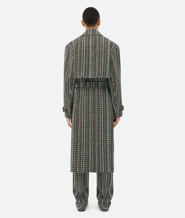 Bottega Veneta Cotton Check Trench Coat> Coats