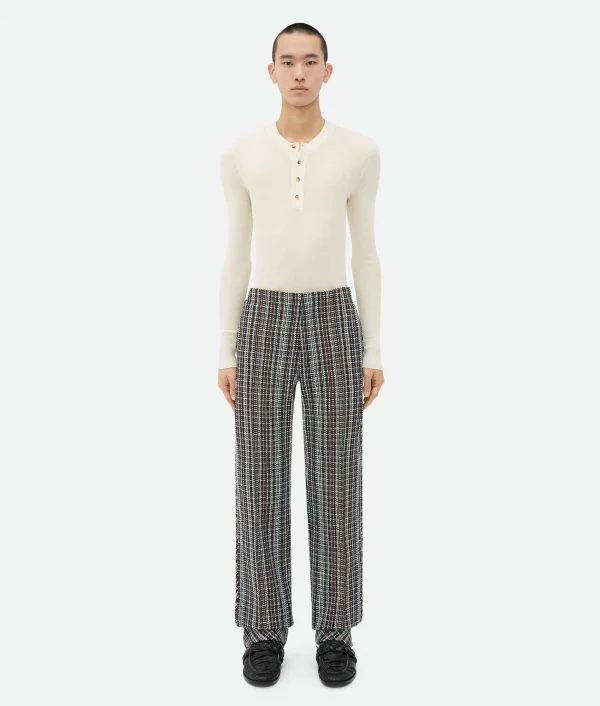 Bottega Veneta Cotton Check Trousers> Trousers And Shorts