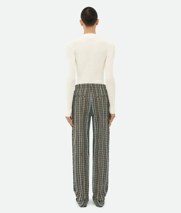 Bottega Veneta Cotton Check Trousers> Trousers And Shorts