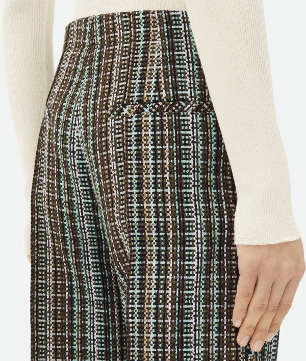 Bottega Veneta Cotton Check Trousers> Trousers And Shorts