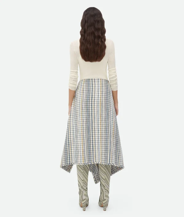 Bottega Veneta Cotton Check Wrapped Skirt>Women Skirts