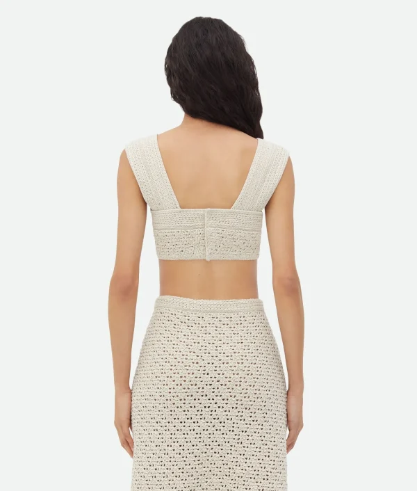 Bottega Veneta Cotton Crochet Bra>Women Tops And T-Shirts