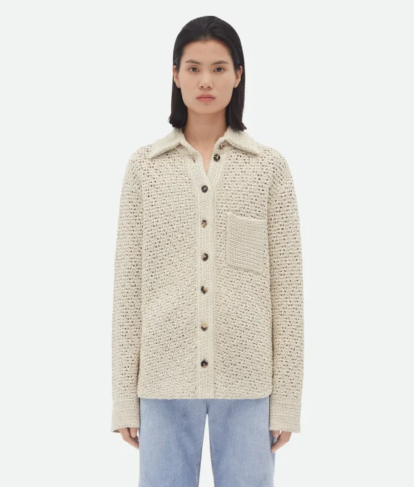 Bottega Veneta Cotton Crochet Shirt>Women Shirts | Knitwear