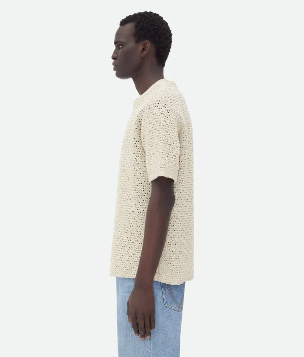 Bottega Veneta Cotton Crochet T-Shirt> T-Shirts