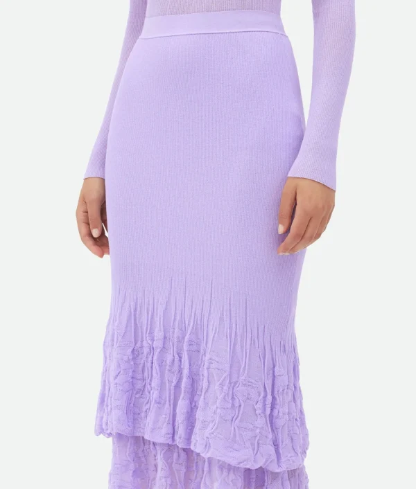 Bottega Veneta Cotton Flowers 2 In 1 Midi Skirt>Women Skirts
