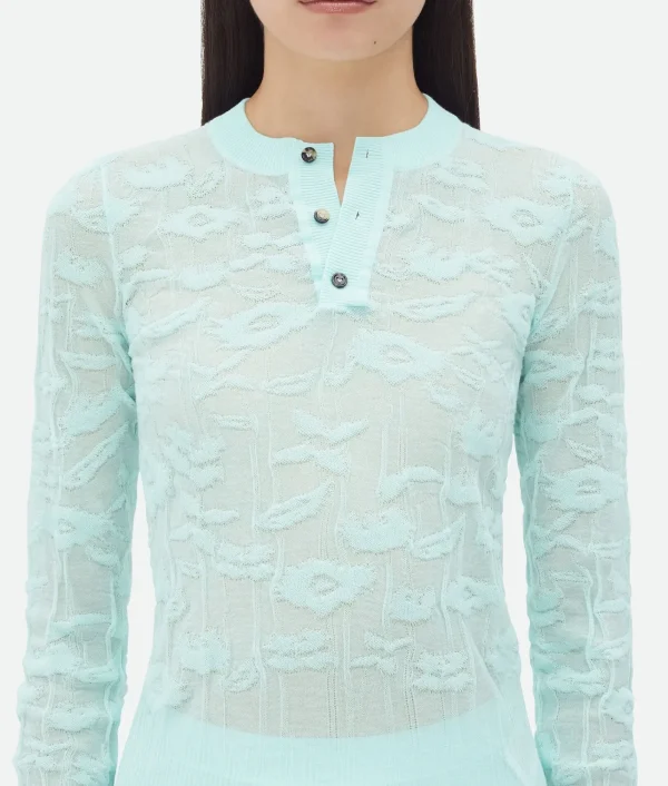 Bottega Veneta Cotton Flowers Jumper>Women Knitwear