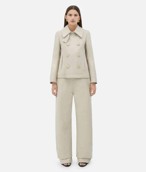 Bottega Veneta Cotton Gabardine Caban>Women Coats