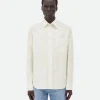 Bottega Veneta Cotton Linen Check Shirt With "BV" Embroidery> Shirts