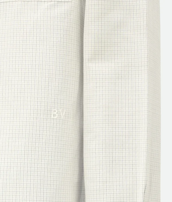 Bottega Veneta Cotton Linen Check Shirt With 