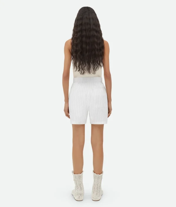 Bottega Veneta Cotton Pinstripe Shorts>Women Trousers And Shorts