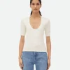 Bottega Veneta Cotton Rib Jersey Top>Women Tops And T-Shirts