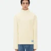 Bottega Veneta Cotton Rib T-Shirt With Label> Knitwear