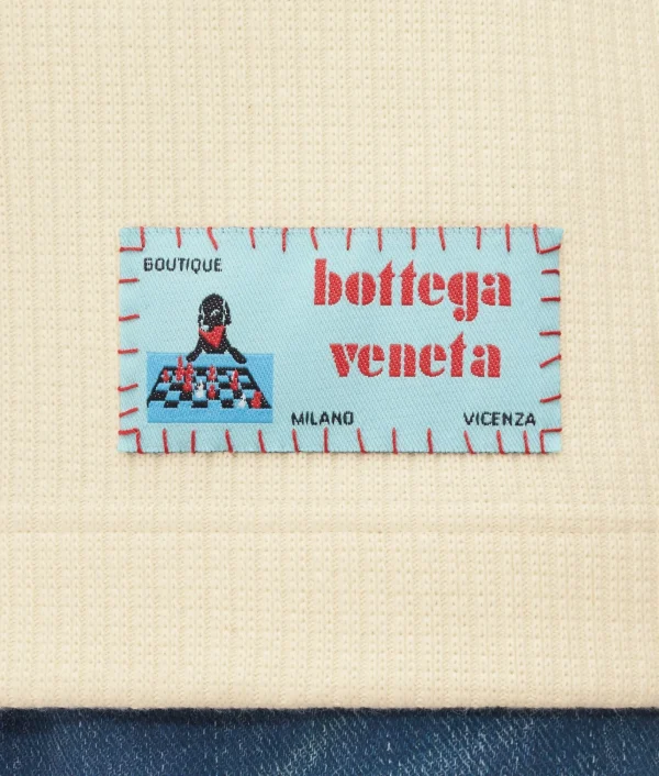 Bottega Veneta Cotton Rib T-Shirt With Label> Knitwear