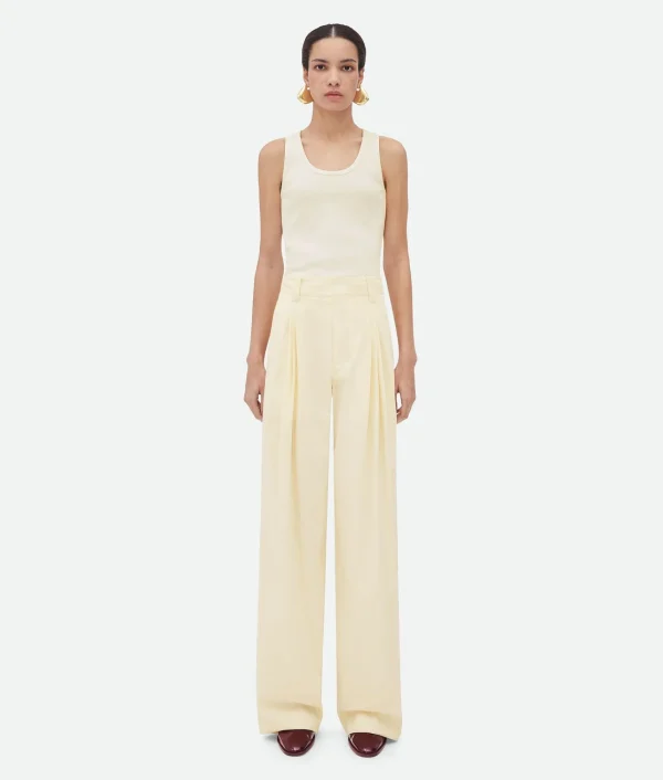 Bottega Veneta Cotton Silk Trousers>Women Trousers And Shorts