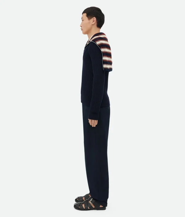 Bottega Veneta Cotton Striped Cardigan> Knitwear