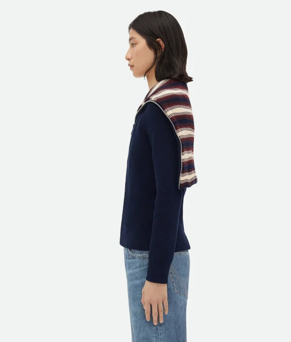 Bottega Veneta Cotton Striped Cardigan>Women Knitwear