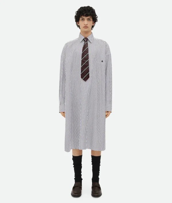 Bottega Veneta Cotton Striped Long Shirt> Shirts