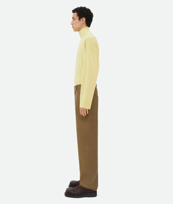 Bottega Veneta Cotton Twill Tapered Trousers> Trousers And Shorts