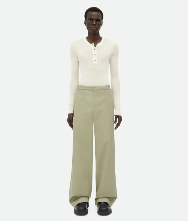 Bottega Veneta Cotton Twill Trousers> Trousers And Shorts