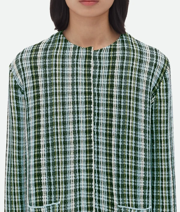 Bottega Veneta Cotton Viscose Check Jacket>Women Jackets