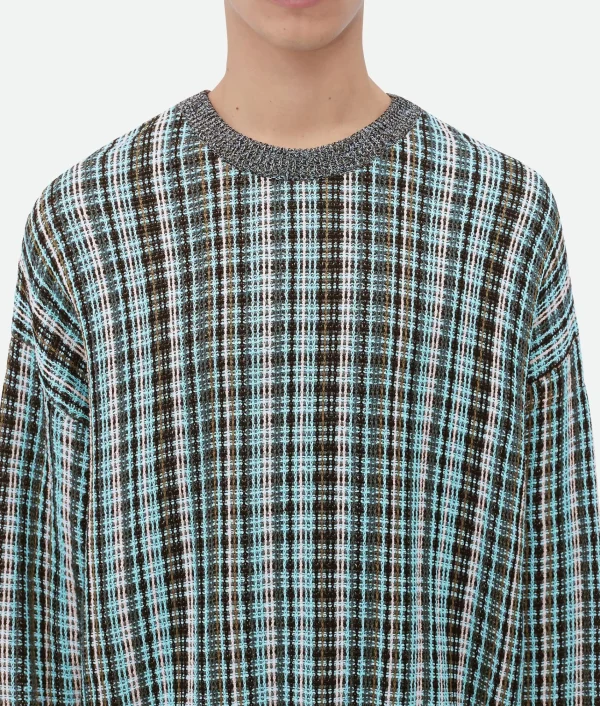Bottega Veneta Cotton Viscose Check Jumper> Knitwear