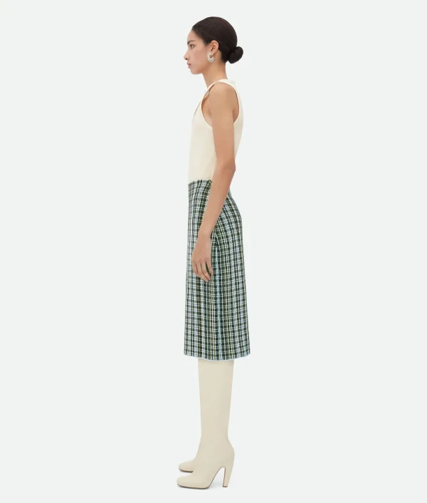 Bottega Veneta Cotton Viscose Check Skirt>Women Skirts
