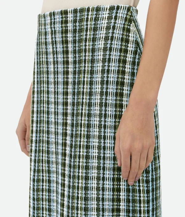 Bottega Veneta Cotton Viscose Check Skirt>Women Skirts