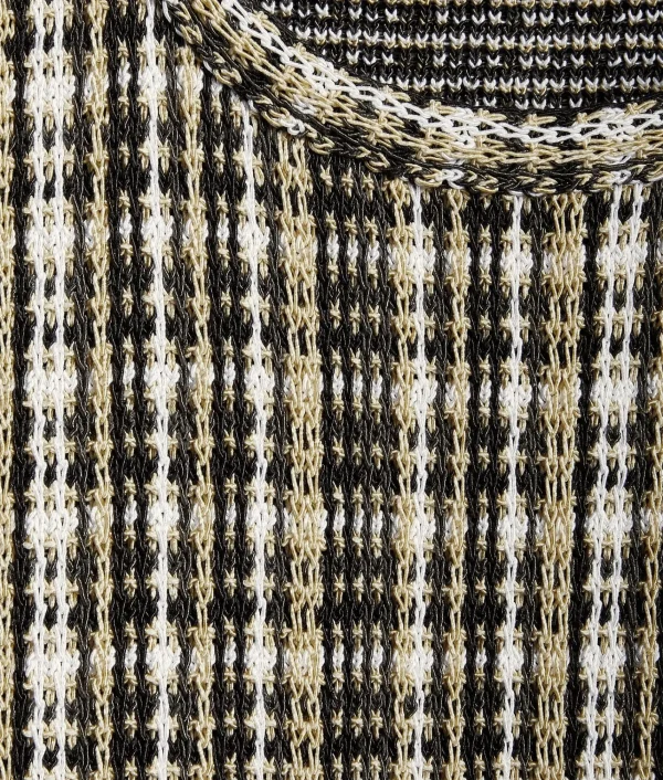 Bottega Veneta Cotton Viscose Check Top>Women Tops And T-Shirts