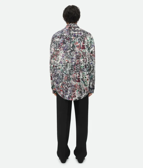 Bottega Veneta Cotton Wool Memory Print Shirt> Shirts
