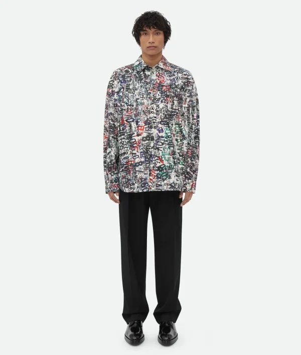 Bottega Veneta Cotton Wool Memory Print Shirt> Shirts