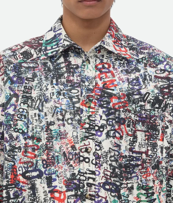 Bottega Veneta Cotton Wool Memory Print Shirt> Shirts