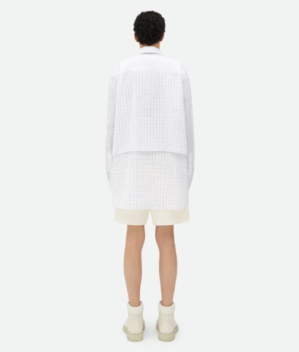 Bottega Veneta Crisp Cotton Silk Double Layer Shirt> Shirts